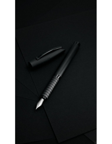 FC148480,Stilou essentio aluminium negru m Faber-castell