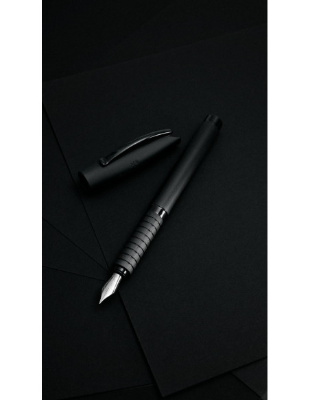 FC148480,Stilou essentio aluminium negru m Faber-castell