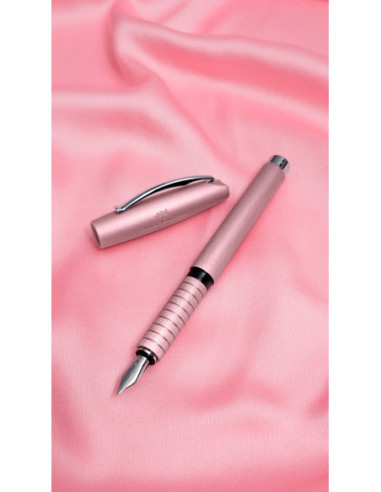 FC148420,Stilou essentio aluminium rose m Faber-castell