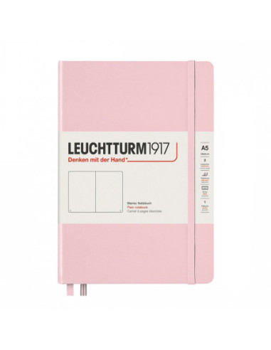 LT361577,Caiet a5 velin coperta rigida roz pastel Leuchtturm