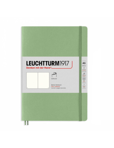 LT361593,Caiet a5 velin coperta flexibila vernil pastel Leuchtturm
