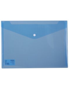 DLE5505B-10,Mapa plastic cu buton a4 albastra Deli - Set 10