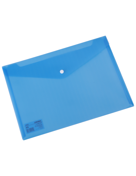 DLE5505B-10,Mapa plastic cu buton a4 albastra Deli - Set 10