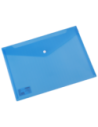DLE5505B-10,Mapa plastic cu buton a4 albastra Deli - Set 10