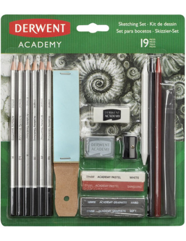 DW2300365,Set desen 19 buc pentru schite Derwent academy