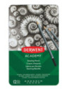 DW2301946,Set 12 buc creioane grafit 6b-5h cutie metal Derwent academy