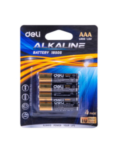 DLE18505,Baterii r3(aaa) alcaline 4 buc/set Deli