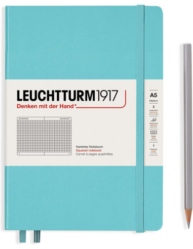 LT363393,Caiet a5 aritmetica coperta rigida bleu marin Leuchtturm