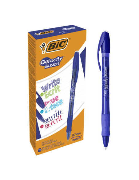 BC943440,Roller 0.7mm albastru gel-ocity illusion Bic