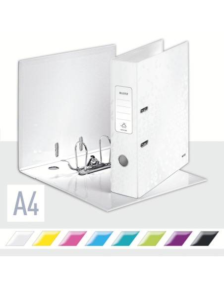 LZ10050001-10,Biblioraft plastifiat 8cm 180grade alb wow Leitz - Set 10