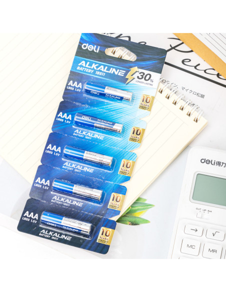 DLE18511,Baterii r3(aaa) alcaline blister 1 buc Deli
