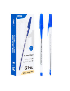 DLEQ3-BL-12,Pix unica folosinta 1mm q3 think albastru Deli - Set 12 2
