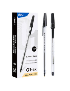 DLEQ3-BK-12,Pix unica folosinta 1mm q3 think negru Deli - Set 12 2