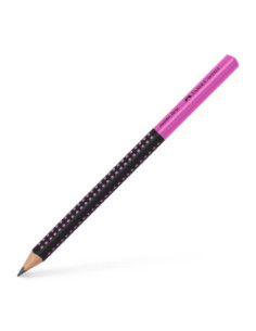 FC511911-12,Creion grafit b jumbo grip two tone negru-roz 2022 Faber-castell - Set 12