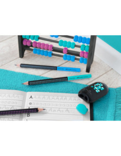 FC511911-12,Creion grafit b jumbo grip two tone negru-roz 2022 Faber-castell - Set 12 2