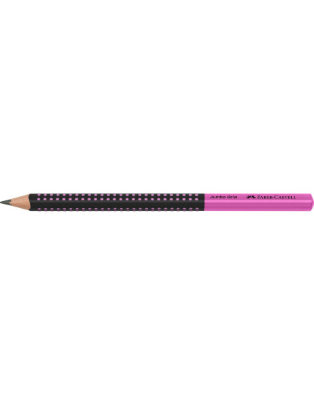FC511911-12,Creion grafit b jumbo grip two tone negru-roz 2022 Faber-castell - Set 12