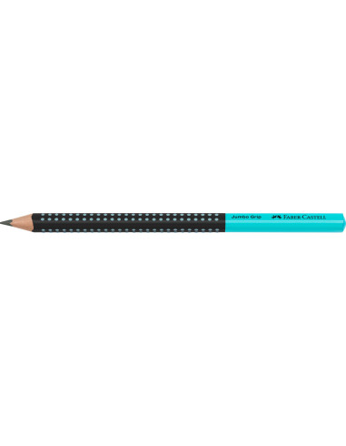 FC511912-12,Creion grafit b jumbo grip two tone negru-turcoaz 2022 Faber-castell - Set 12