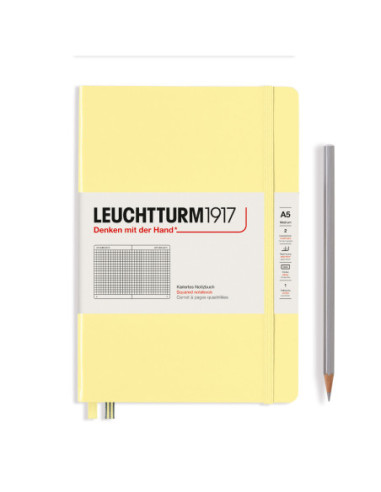 LT365487,Caiet a5 aritmetica coperta rigida vanilie Leuchtturm