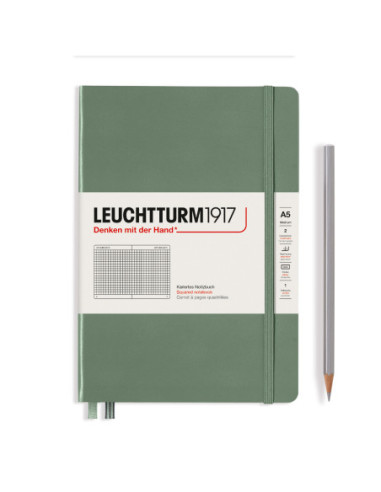 LT365491,Caiet a5 aritmetica coperta rigida olive Leuchtturm
