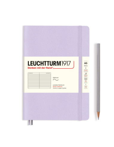 LT365498,Caiet a5 dictando coperta flexibila lila Leuchtturm