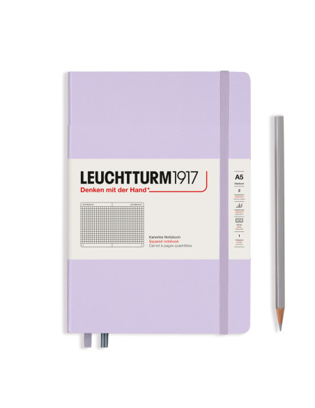 LT365483,Caiet a5 aritmetica coperta rigida lila Leuchtturm