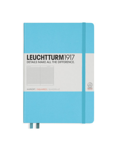 LT357481,Caiet a5 aritmetica coperta rigida bleu Leuchtturm