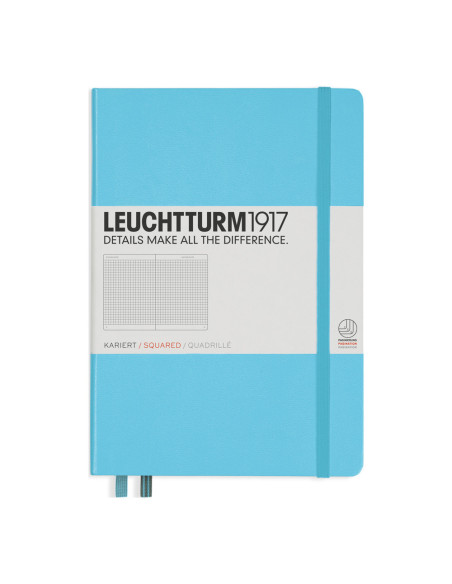 LT357481,Caiet a5 aritmetica coperta rigida bleu Leuchtturm