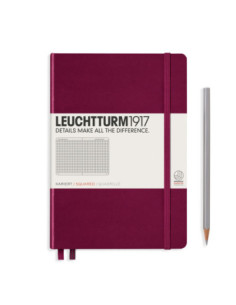 LT359694,Caiet a5 aritmetica coperta rigida bordeaux Leuchtturm