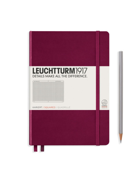 LT359694,Caiet a5 aritmetica coperta rigida bordeaux Leuchtturm