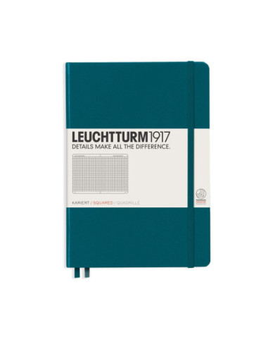 LT359693,Caiet a5 aritmetica coperta rigida verde pacific Leuchtturm