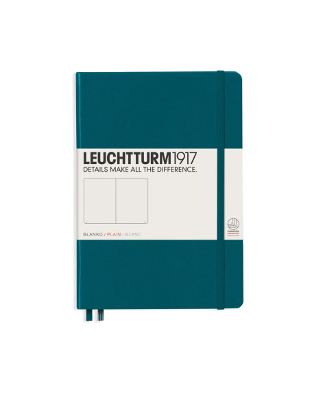 LT359698,Caiet a5 velin coperta rigida verde pacific Leuchtturm