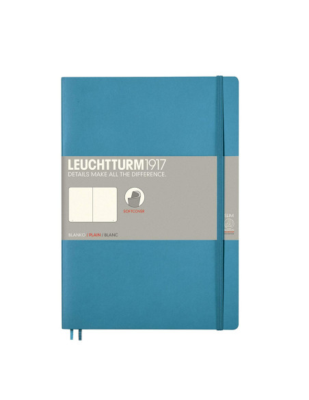 LT355299,Caiet b5 velin coperta flexibila albastru nordic Leuchtturm