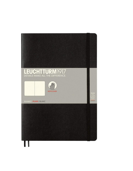 LT349295,Caiet b5 velin coperta flexibila negru Leuchtturm