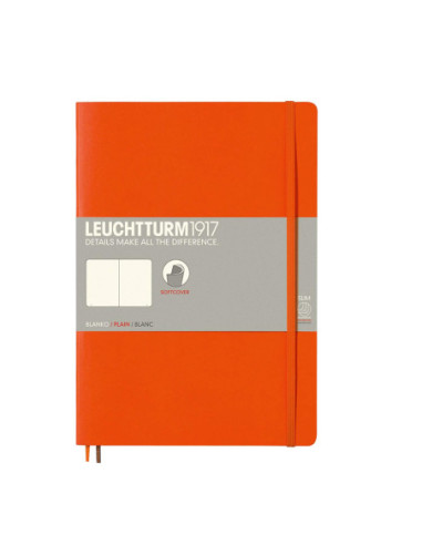 LT349277,Caiet b5 velin coperta flexibila portocaliu Leuchtturm