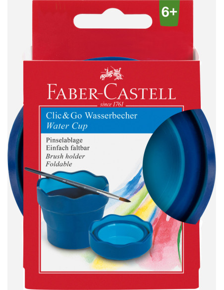 FC181510,Pahar apa click-go albastra faber-castell
