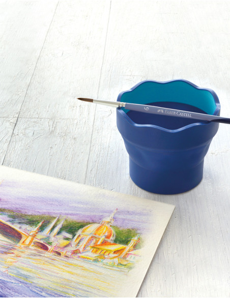 FC181510,Pahar apa click-go albastra faber-castell