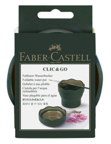 FC181520,Pahar apa click-go verde faber-castell