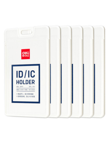 DL8315-6,Ecuson vertical rigid pt carduri 54*89mm rama alba deschidere laterala Deli - Set 6