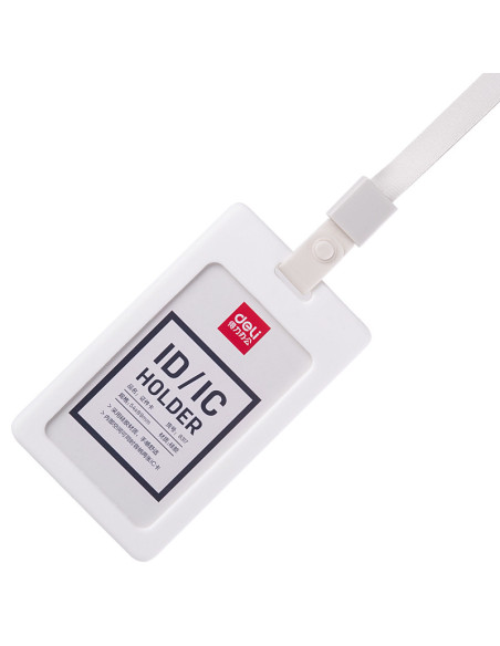 DL8317-6,Ecuson vertical silicon pt carduri 54*89mm rama alba Deli - Set 6