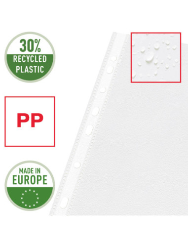 ES17939,Folie protectie a4 cu clapa laterala 10/top 100 microni Esselte