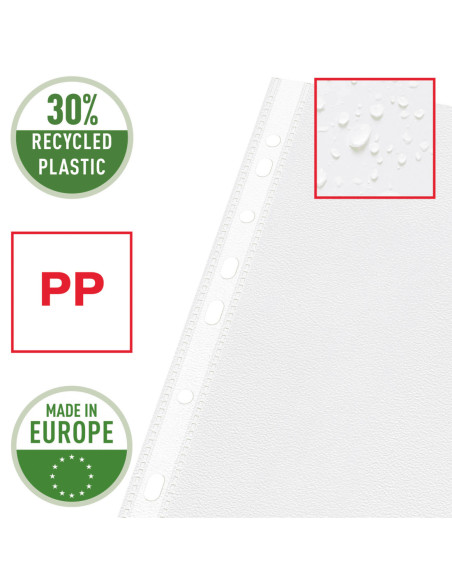 ES17939,Folie protectie a4 cu clapa laterala 10/top 100 microni Esselte