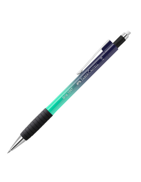 FC134702,Creion mecanic 0.7 mm albastru-turcoaz grip 1347 flow Faber-castell
