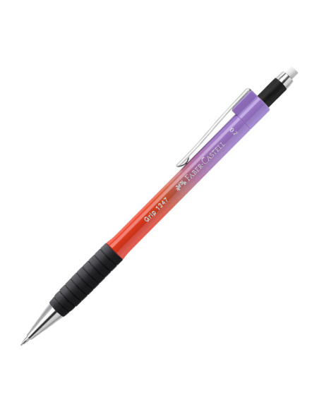 FC134703,Creion mecanic 0.7 mm violet-portocaliu grip 1347 flow Faber-castell