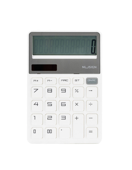 DLENS042WH,Calculator birou 12 dig alb Nusign deli