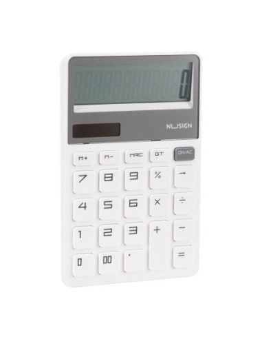 DLENS042WH,Calculator birou 12 dig alb Nusign deli