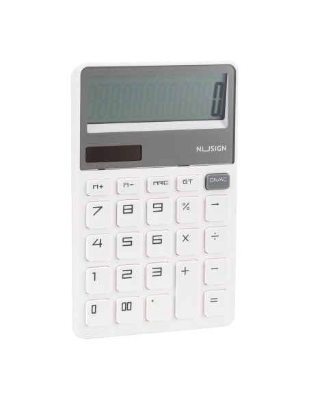 DLENS042WH,Calculator birou 12 dig alb Nusign deli