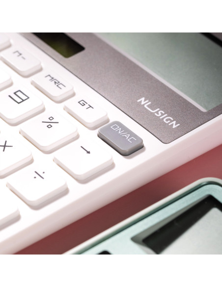 DLENS042WH,Calculator birou 12 dig alb Nusign deli