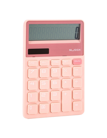 DLENS042LPK,Calculator birou 12 dig roz deschis Nusign deli