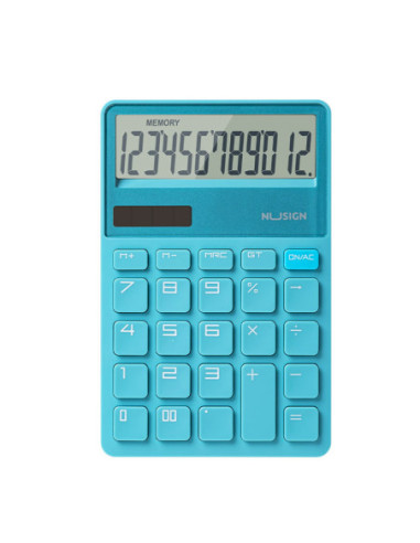 DLENS042BL,Calculator birou 12 dig bleu Nusign deli