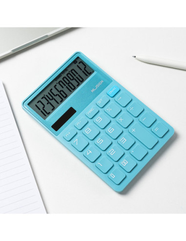 DLENS042BL,Calculator birou 12 dig bleu Nusign deli
